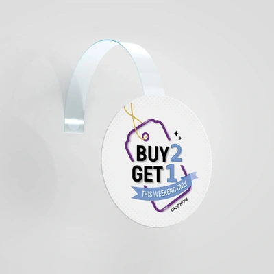  Shelf Wobbler Circle 140mm